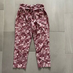 Scotch and soda cropped pants with waist tie